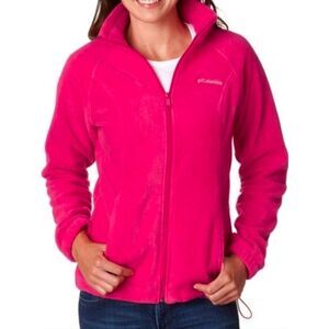Columbia Women's Hot Pink Full-Zip Fleece Jacket